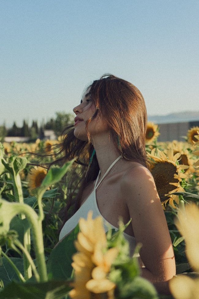 Retrato en girasoles